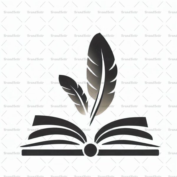 Offenes Buch und Feder